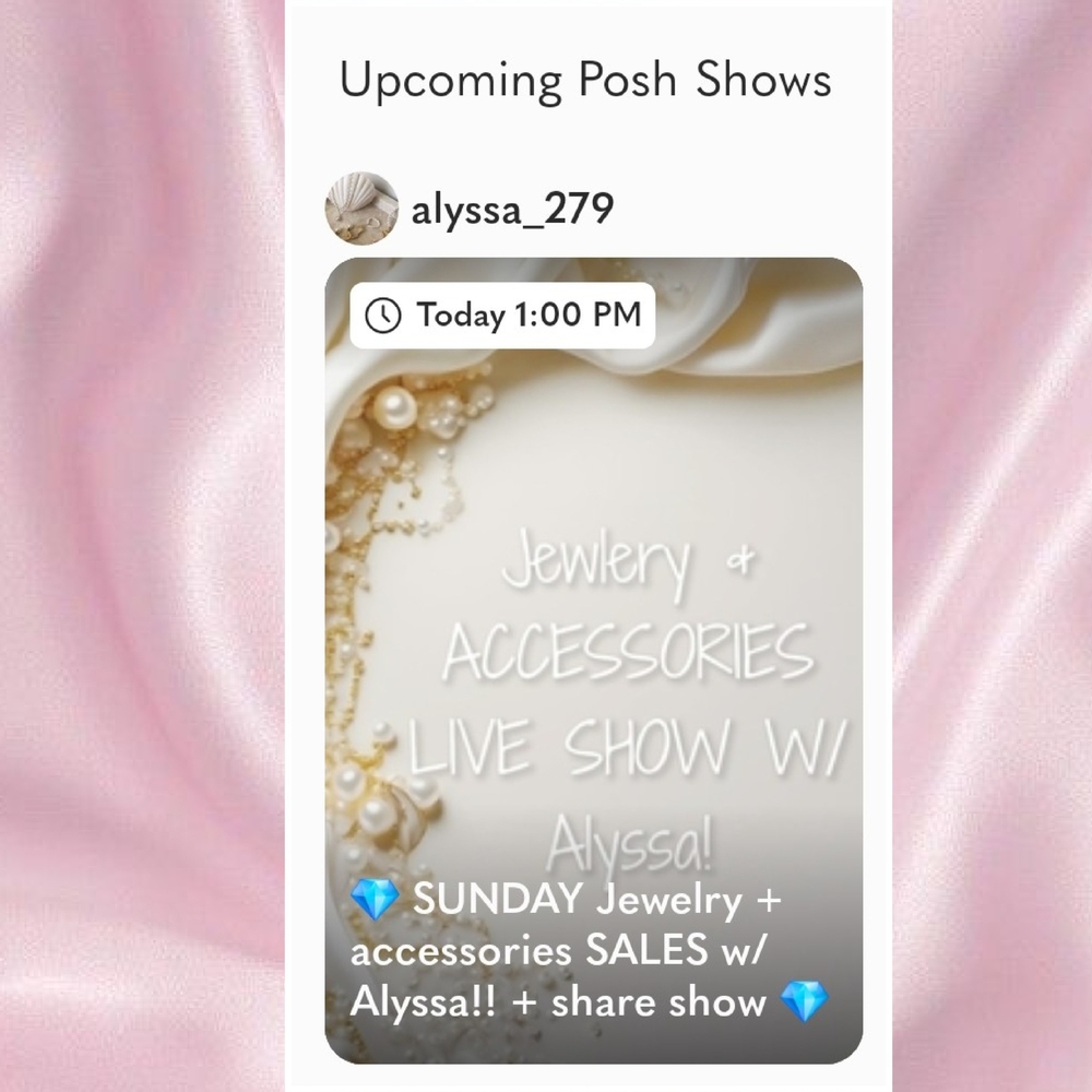 Join Me Today For A Jewlery Live Show!!!